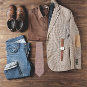 Cravate Rose Gold Pailleté Imprimé Métallisé Mariage Garço