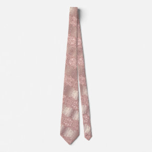 Cravate Rose Gold Parties scintillant Drips de mariage Cra