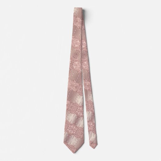Cravate Rose Gold Parties scintillant Drips de mariage Cra (Devant)
