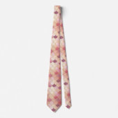 Cravate Rose Gold Shimmer Mermaid Échelle Motif (Devant)