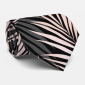 Cravate Rose Golden Palm Leaf (Roulé)