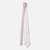 Cravate Rose, Gris Dk What Grand Motif Chevron ZigZag (Dos)