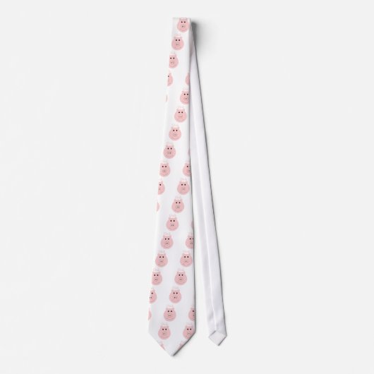 Cravate rose idiote de porc (Devant)