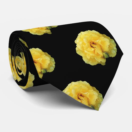 CRAVATE ROSE JAUNE (Roulé)