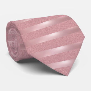 Cravate Rose moderne Parties scintillant or raypes Motif é