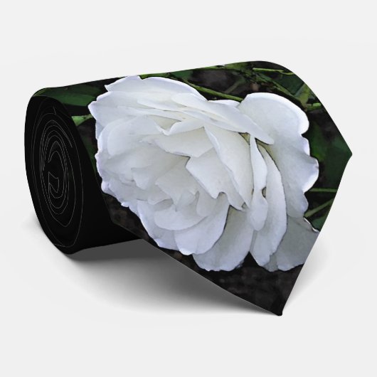 Cravate Rose monogramme (Roulé)