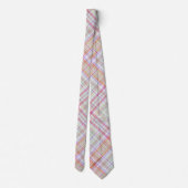 Cravate Rose 'n vert Plaid géométrique (Dos)