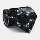 Cravate Rose noire (Roulé)