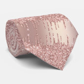 Cravate rose or avec Parties scintillant de rougis (Roulé)