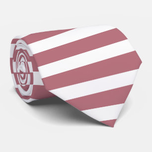 Cravate Rose Or Blanc Simple Horizontal Striped