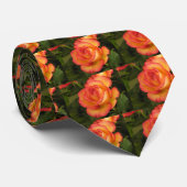 Cravate Rose orange (Roulé)