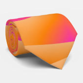 Cravate Rose orange et rose (Roulé)