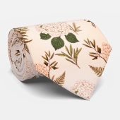 Cravate  Rose Pâle & Sauge Botanique  (Roulé)