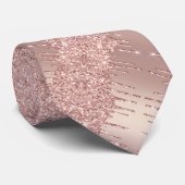 Cravate rose Parties scintillant or (Roulé)