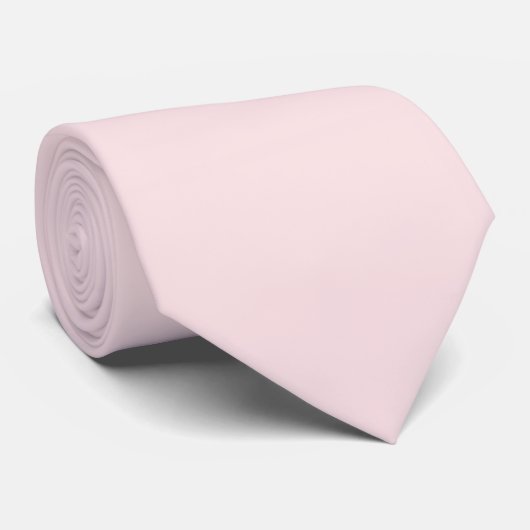 Cravate Rose pastel solide (Roulé)