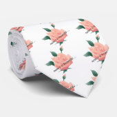 Cravate Rose (Pêche) - Belle nature (Roulé)