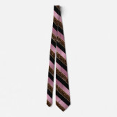 Cravate Rose rose, noir et léopard Motif design (Dos)