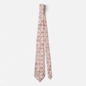 Cravate Rose Rose Parties scintillant or Triangle Tribal G (Devant)