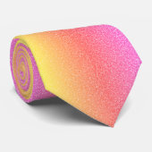Cravate Rose Rose Parties scintillant or violet jaune Ombr (Roulé)
