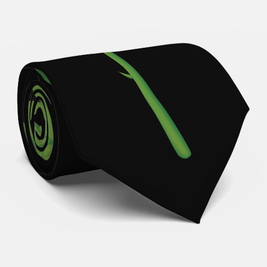 Cravate Rose rouge à longue tige (Roulé)