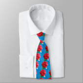 Cravate Rose rouge coton (Attaché)