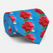 Cravate Rose rouge coton (Roulé)