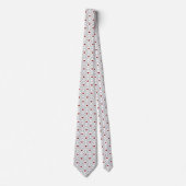 Cravate Rose rouge et gris argent (Devant)