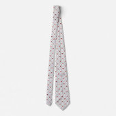 Cravate Rose rouge et gris argent (Dos)