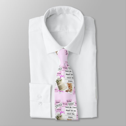 Cravate rose Salles Groomsmen Mariage Comment Aime (Attaché)