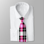 Cravate rose simple de plaid (Attaché)