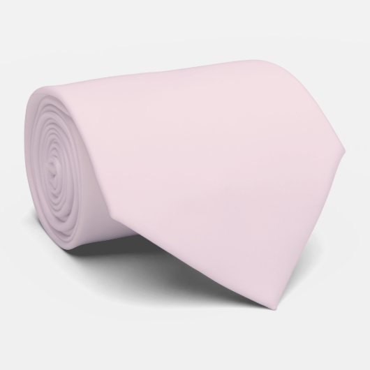 Cravate Rose Thé Rose Couleur Uni  (Roulé)