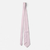 Cravate Rose Thé Rose Couleur Uni  (Dos)