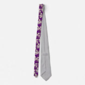 Cravate rose violet de branche rose (Dos)