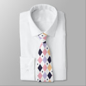 Cravate Rose violet diamant avec araignée (Attaché)