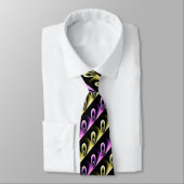 Cravate Rose violet jaune or vert COOL moderne Motif (Attaché)
