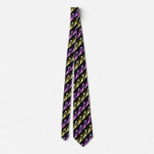 Cravate Rose violet jaune or vert COOL moderne Motif (Dos)