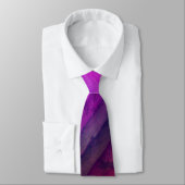 Cravate Rose-violet, Lignes, Abstrait (Attaché)