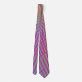 Cravate Rose violet multicolore rayures moderne (Dos)