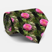 Cravate rose Zinnia (Roulé)