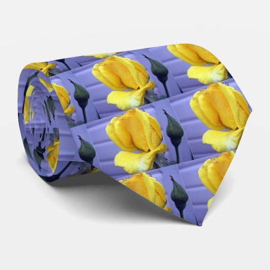Cravate Rosebud jaune (Roulé)