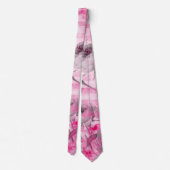 Cravate Roses à Hot Pink Background | Floral Monogram (Dos)