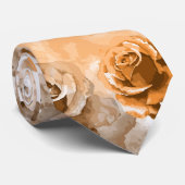 Cravate Roses aquarelle 2 (Roulé)