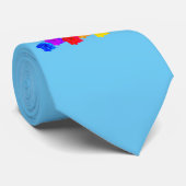 Cravate Roses arc-en-ciel (Roulé)