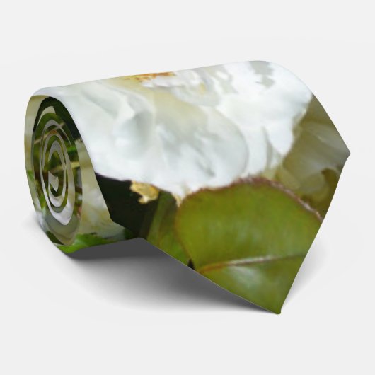 Cravate Roses blanches (Roulé)