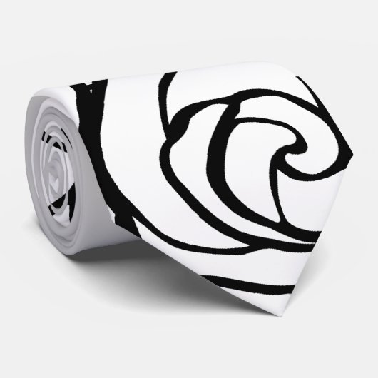 Cravate Roses blanches Vintages (Roulé)