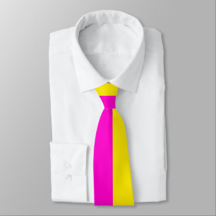 Cravate Roses Chaudes Et Jaunes Canaries