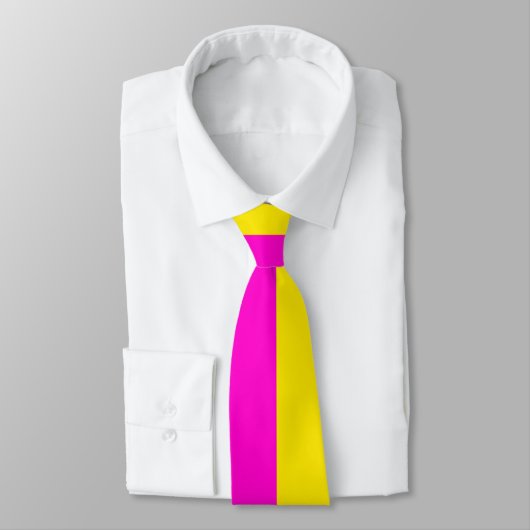 Cravate Roses Chaudes Et Jaunes Canaries (Attaché)