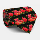 Cravate Roses de corail romantique (Roulé)