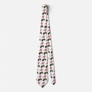 Cravate Roses de jardin roses antiques vintage en fleurs