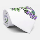 Cravate Roses de Lavande Eucalyptus (Roulé)